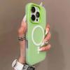 Luxuriöse Candy Color 2 IN 1 Magsafe Hülle für iPhone 16 15 14 Plus 13 11 12 Pro Max Magnetisches Kabelloses Lade Bumper Mattes Cover