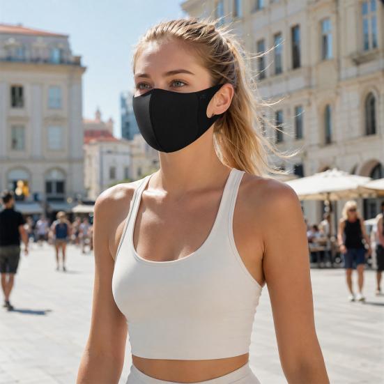3D Weiche Gesichtsschutzmaske, Halbe Gesichts-Sonnenschutz-Mundschutz, Atmungsaktiver Gesichtsschutz mit elastischer Ohrschlaufe für Outdoor-Radfahren, Wandern, Angeln, Gartenarbeit