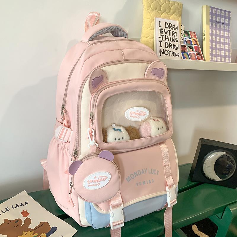 Schoolbag Children Elementary School Girl Junior High School Student Cartoon High Value Ins Pain Bag Backpack