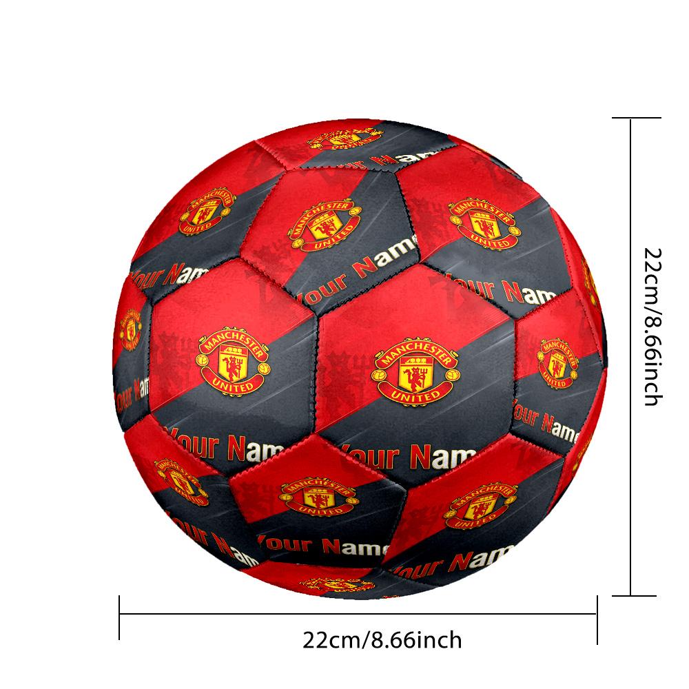 Manchester United Fashion Size 5 Football Wearproof Non‑Slip Soccer Ball For Sports Training Entertainment Use