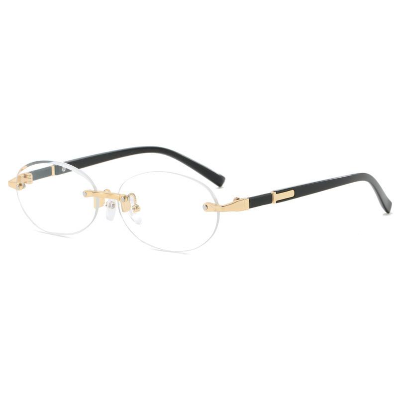 Uv400 Rimless Sunglasses Rimless Fashion Sunglasses Oval Frame Sunglasses Fashion Trendy Sun Glasses For Fashion Styling