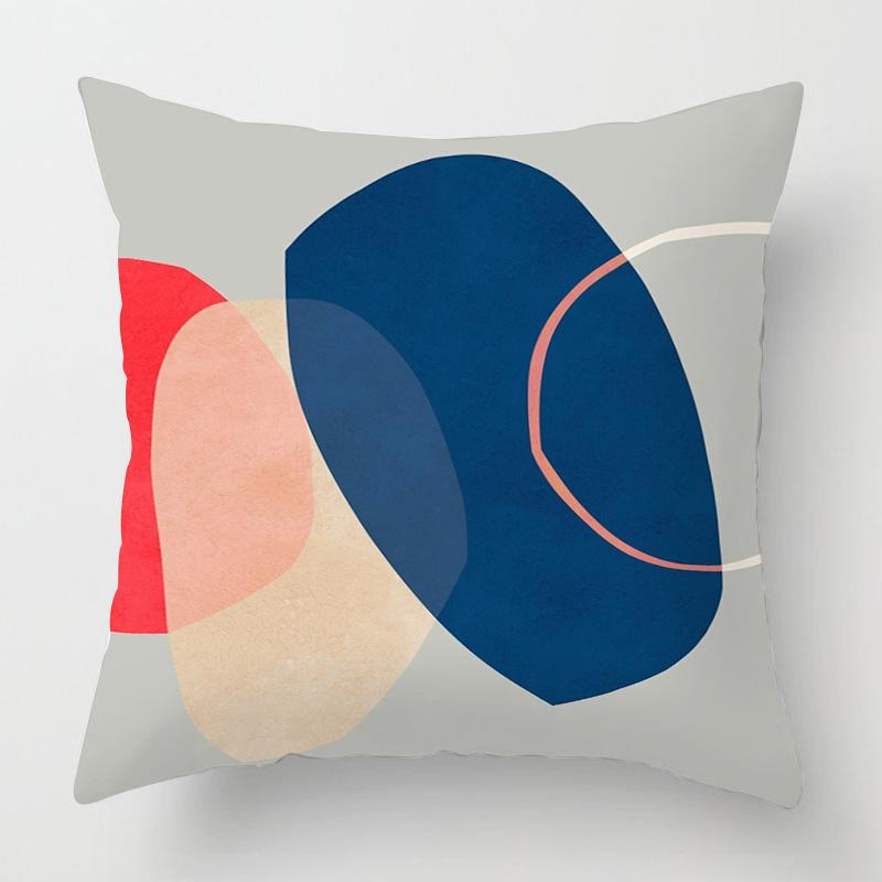 Scandinavian Abstract Style Pillow Cover 18X18/20X20 Inches - Geometric Print Cushion Cover Home Decor Gift Pillow Cover