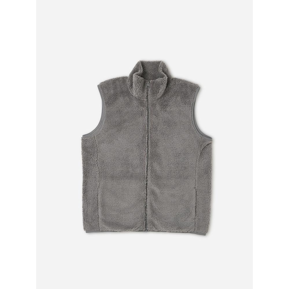 Daiso [common] FLuffy Zip Up Vest FLeece L Gray