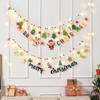 Triangle Flag Christmas Banner Coloured Hairball Christmas Tree Decoration  Christmas