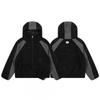 Mertra American Style Color Block Hooded Sweatshirt Zip Up Fleece Lined Jacket Men Women Youth