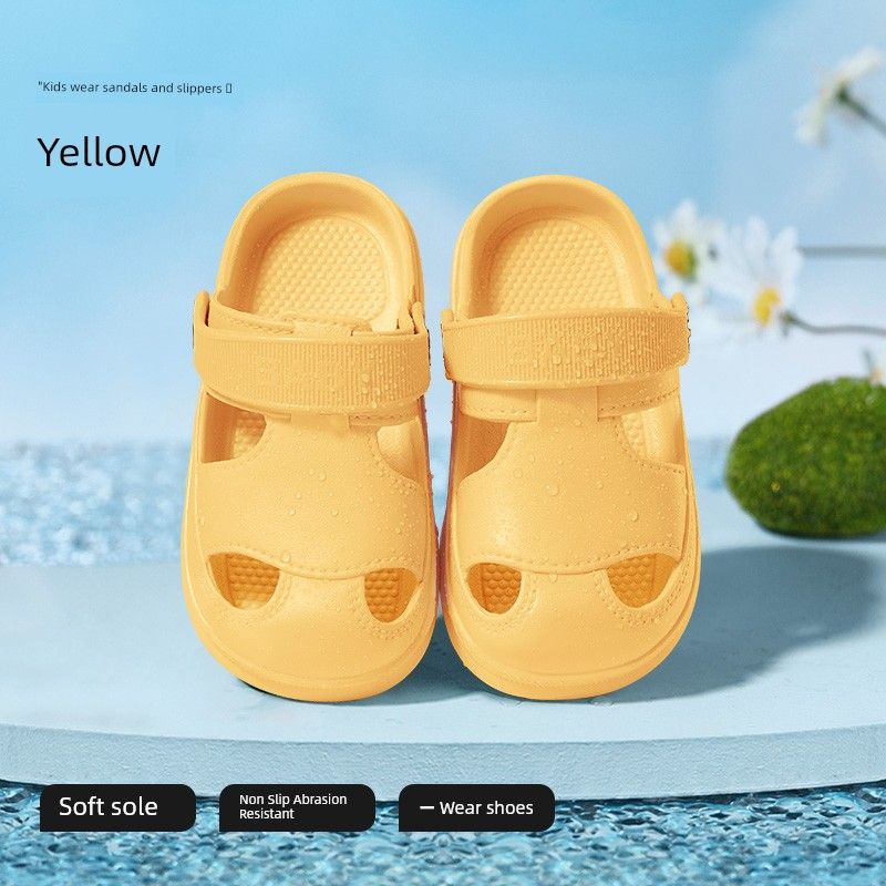 

Bettis Baby Slippers One to Three Years Old Children s Hole Shoes Outwear Infant Sandals Men and Women Indoor Non Slip S
