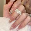 Vintage Long Chain Tassel Ring for Women Design Creativity Exaggerate Personality Finger Accessories Punk Fashion Jewelry Gift