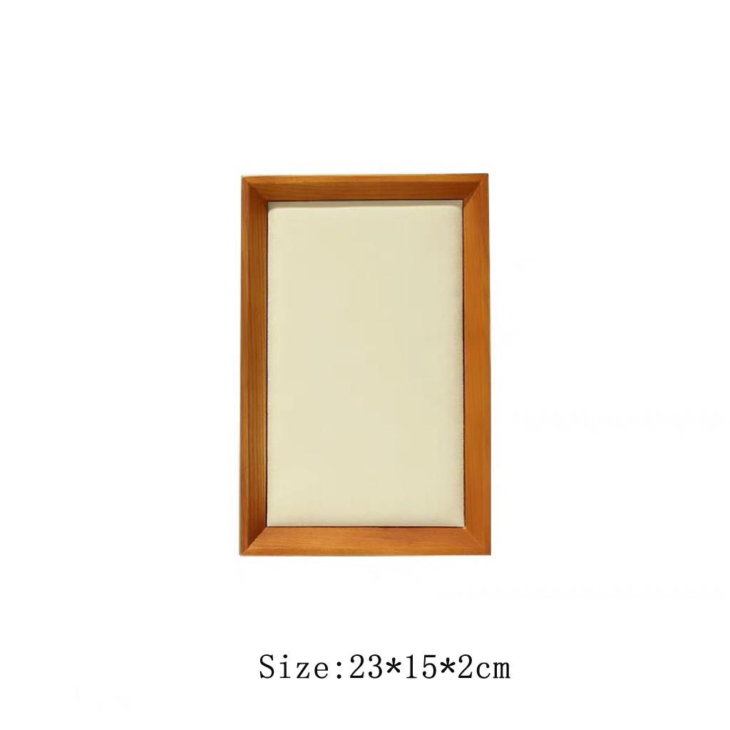 HeMu Solid Wood Microfiber Velvet Cloth Mostly Used for Inner Oblique Empty Tray Viewing Pallet Jewelry Display Storage Tray