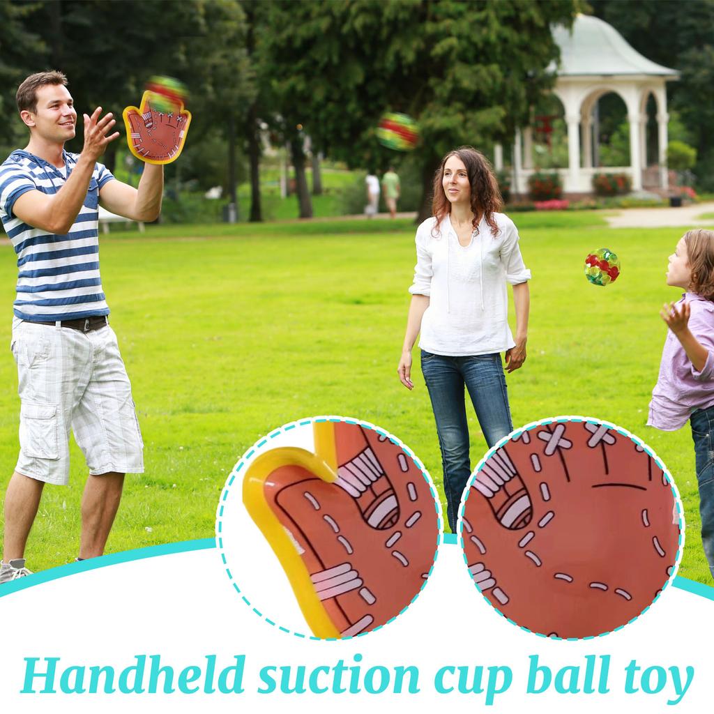 Handheld Suction Cup Ball Toy, Silicone Suction Cup Set for Kids and Families, Fun Interactive Throwing for Indoor Outdoor Play