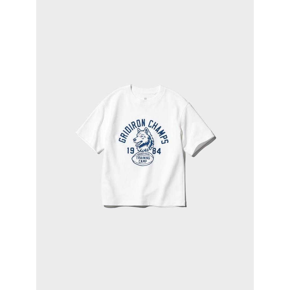 Uniqlo Japan Aerism Cotton Graphic Crewneck Tee