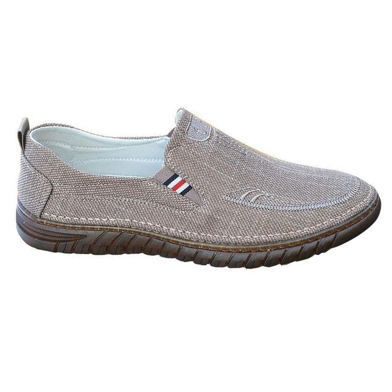 Stoffschuhe atmungsaktive Canvas-Schuhe Herren Freizeitschuhe Rindfleischsehnensohle Einschlupf Low-Top rutschfest weiche Sohle, Arbeitsschuhe