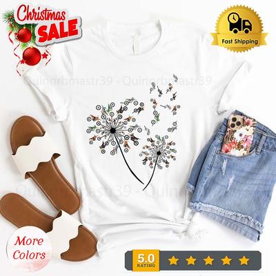 Löwenzahn Motorrad Blumen T-Shirt, Lustiges Biker-Shirt, Biker-Liebhaber-Shirt, Motor...