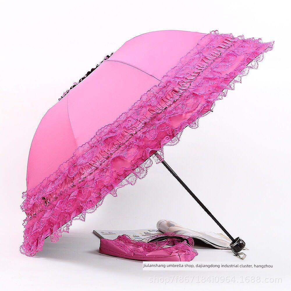 New Style Lace Princess Umbrella, Lace Umbrella, Sun Protection Umbrella, 70% Off Sun and Rain Dual-Use Umbrellas, Steel Sun and Rain Umbrella