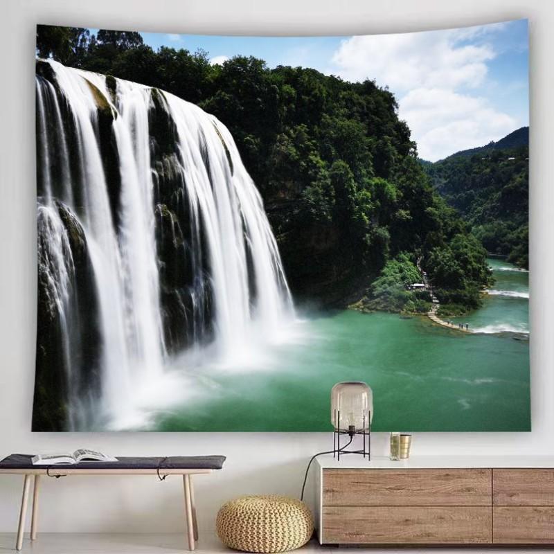 Golden Sunrise Snow Mountain Tapestry Sea Of Clouds Nature Landscape Wall Hanging Aesthetic Home Decor Bedroom Dorm