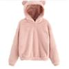 Autumn and winter new fluffy rabbit ears hooded warm sweater sweater