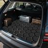 1pc Black Hexagon Car Trunk Mat Durable Vehicle Interior Accessory