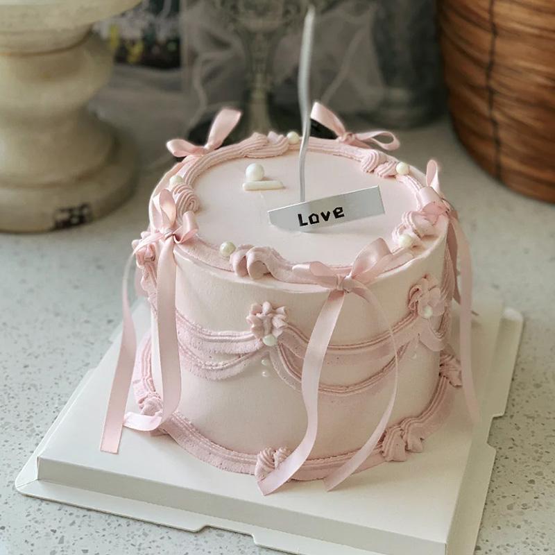 10/20Pcs Red Pink Bow Cake Decoration Bowknot Ribbon Cake Topper Kids Girls Birthday Party Supplies Wedding Cake Decor Christmas