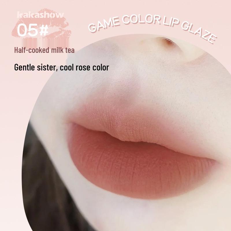 

Kakshow Game Color Lip Glaze Velvet Matte Lipstick - Long-lasting, Non-transfer, Whitening Effect. 2g