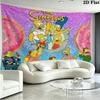 Simpsons Family Wall Tapestry Aesthetic Wall Hanging Printed Fabric Blanket Decorative Tapestries for Bedroom Living Room Home Decor