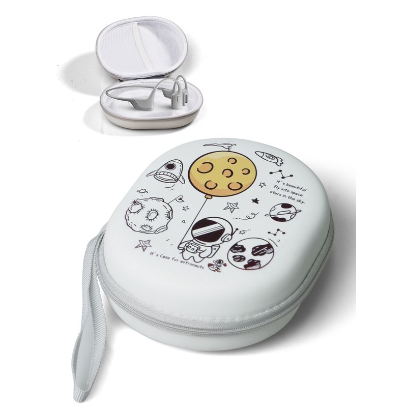 

Conduction Earphone Case, Hard Shell, Suitable for Shaoyin/Mojue/Xiaomi/Saina/Sony and Other Bone Conduction Earphone Storage Protection Box Package Bone conduction headset White