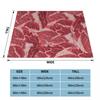 Meat Printing Blanket Flannel Textile Breathable Lightweight Throw Blankets for Home Outdoor Bedspread Blanket Flannel Textile
