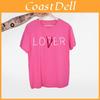 Stijlvolle Unisex Fun Lover Loser Belettering Bedrukte Top met Korte Mouwen T-shirt Voor Dagelijks Gebruik