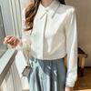 New Autumn Blouse Long Sleeve Women Shirt Turn Down Collar Office Lady White Chiffon Blouse Shirt Women Tops J740
