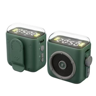 Mini Clock Portable Speaker with Magnetic Feature Bluetooth Small Speaker Gift for Outdoor Long Battery Life Support TF Card