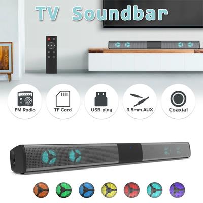 40W TV Soundbar Subwoofer TWS Surround Sound Wireless Soundbox Bluetooth Speaker with FM Radio Home Theater Speaker for Computer