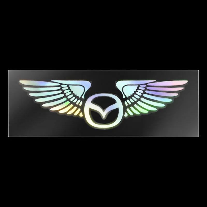 Colorful Reflective Laser Angel Wing Styling Car Trunk Door Sticker For Mazda 3 6 BL BM GJ CX3 CX-5 CX-8 KE KF CX7 CX9 MX5