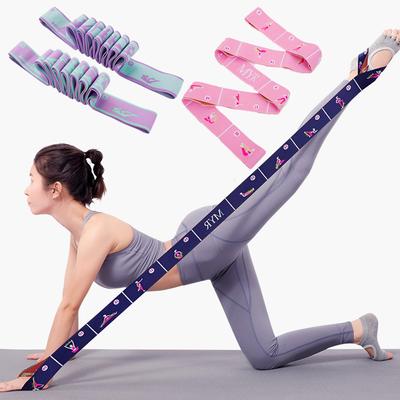 135cm Yoga Stretch Belt Auxiliary Stretching Pilates Resistance Band Loop for Fitness Dance Ballet Gymnastics Elastic Yoga Poses