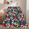 Mario Bros Soft Flannel Blanket Lightweight Cozy Microfiber Blanket for Couch Bed LXR99