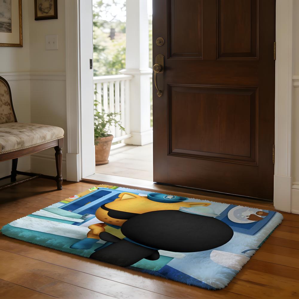 LLittle CColumn Under The Sea Floor Mat Soft Flannel Absorbent Mat Non-Slip Rug Home Bedroom Bathroom