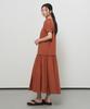 General Idea Puff Sleeve Pintuck Long Dress [Brick] / Gf2Lop520