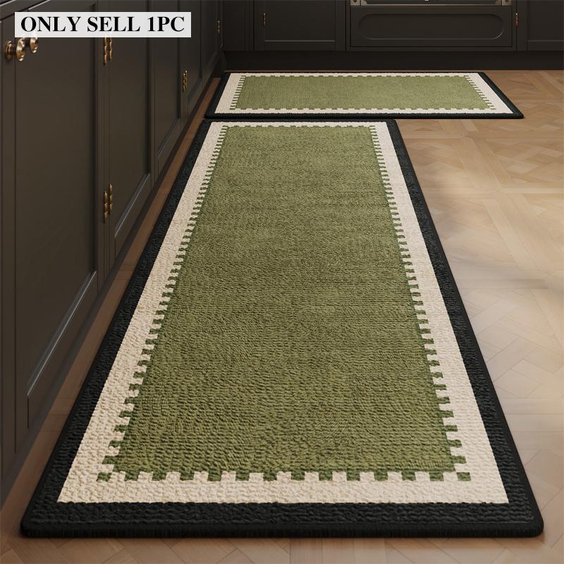 Kitchen Rug Anti-slip Stain-resistant Wear-resistant Foot Mats Solid Color Carpet Long Size Rugs Home Decor Alfombra De Cocina