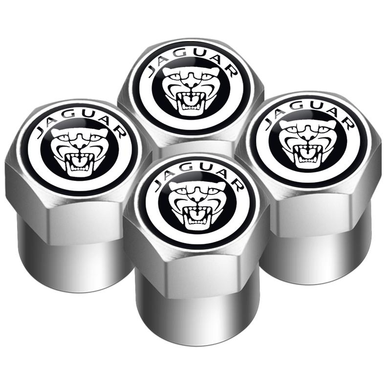 Car Wheel Tire Air Valve Caps Stem Cover with Color Brand Logo For Jaguar XF 250 X Type F Pace Xj X351 Xe S-Type XFR XKR XEL HH1