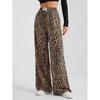 Women's Leopard Print Wide-Leg Casual Pants - Loose, Versatile, Long