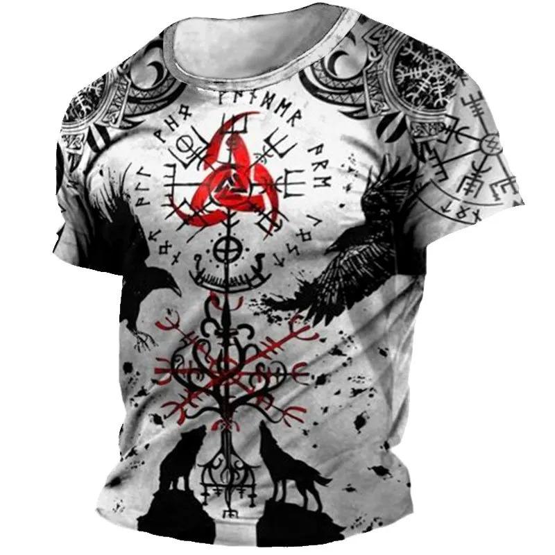 

Винтажная футболка с компасом для мужчин 3D принт навигации уличный хип-хоп топы футболки с коротким рукавом мужская одежда футболка M