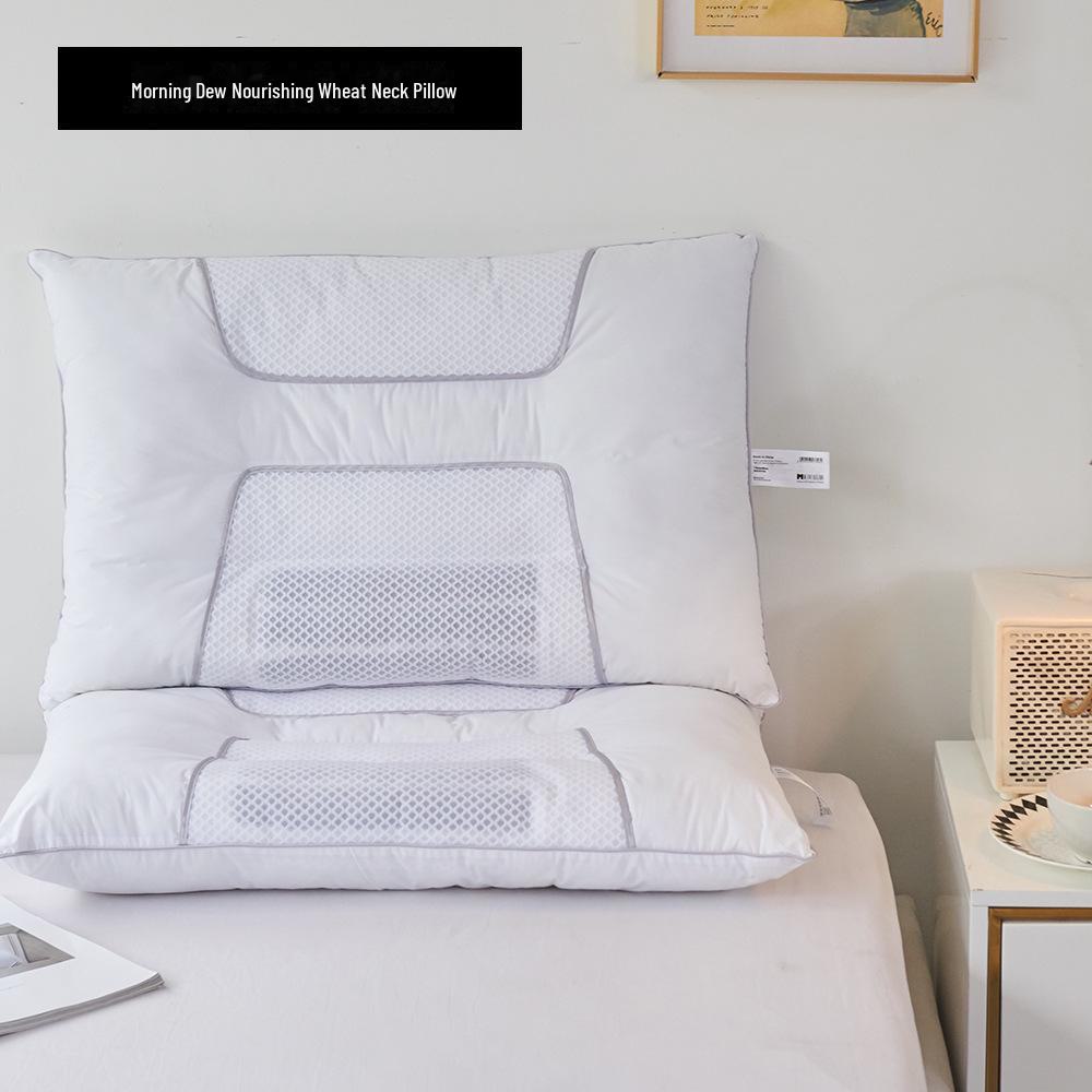 Pure Color Pillow - White Medium-Low Support Pillow for Dorms & Couples