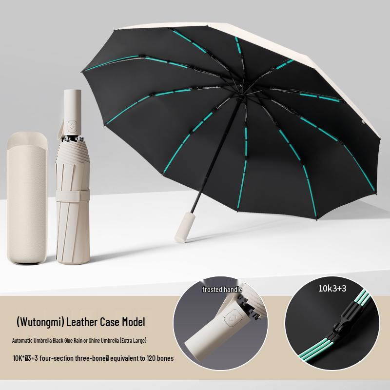 Large Automatic Folding Umbrella for Men & Women - Dual-Use Sun & Rain Protection with UV Sunshade