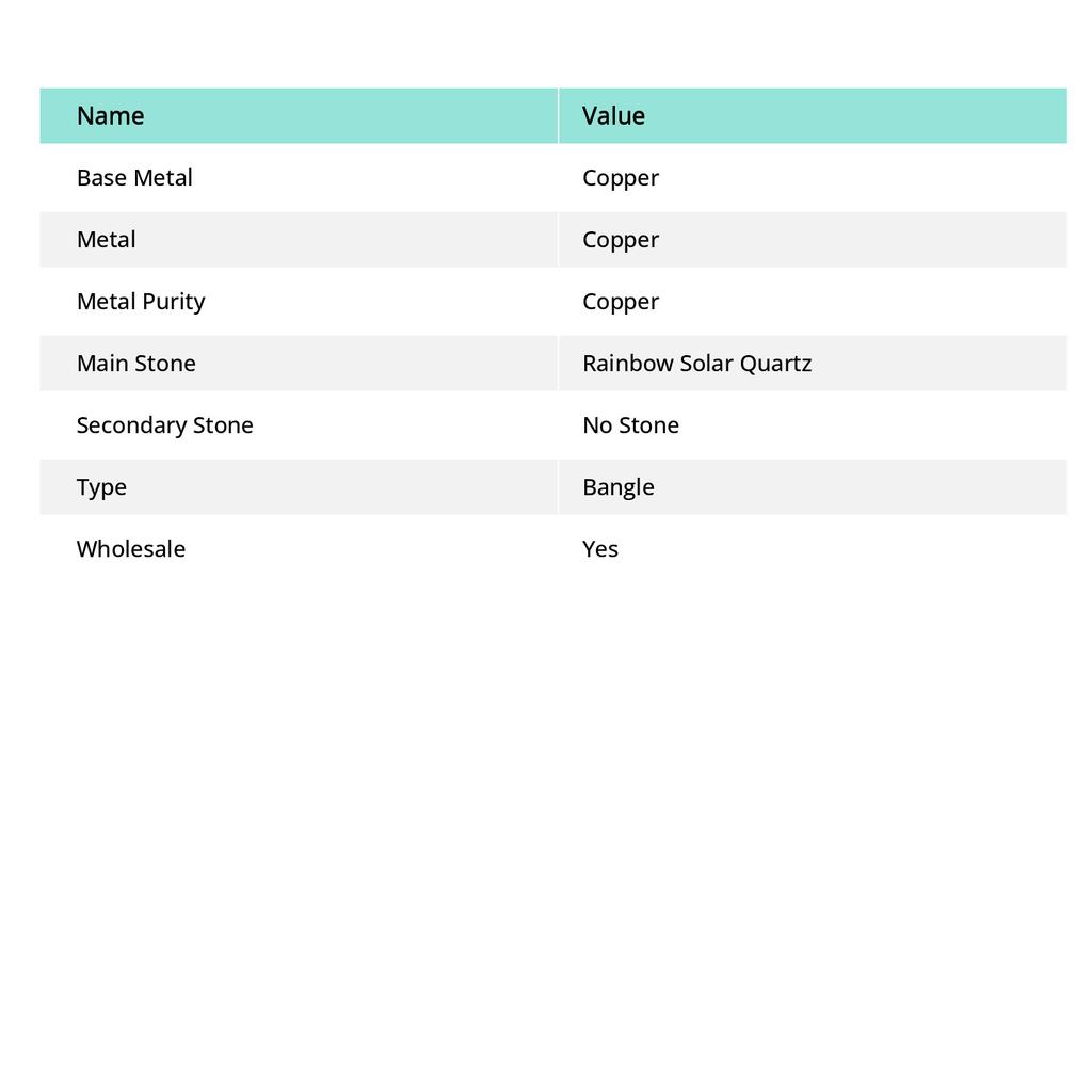 Regenbogen Solar Quarz Edelstein Kupfer Draht wickeln Manschette Armreif verstellbar d0i92
