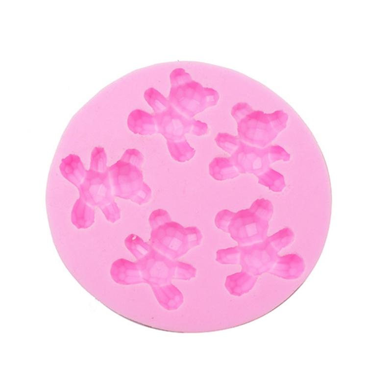 Silicone Mold Chocolate Diamonds Bear Fondant Cake Candy Soap Moulds DIY Baking Decorating Tools for Dessert Cake