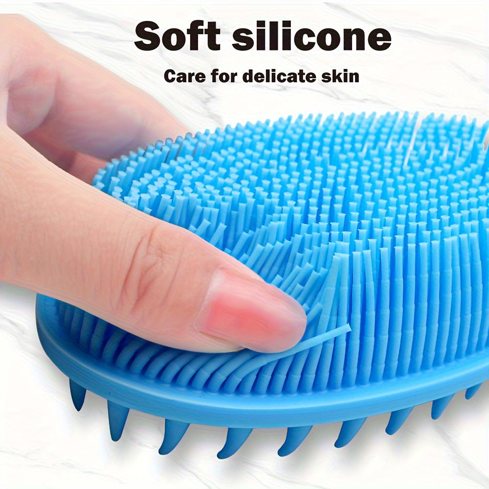 2-in-1 Multifunctional Silicone Bath Brush, Bath Tool, Hair Washing Brush, Bath Brush, Head Massage Brush, Body Cleaning Double-sided Bath Brush