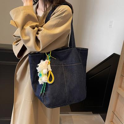 Bags Women's Large Capacity 2025 New Autumn and Winter Casual Versatile Shoulder Shopping Bag Denim Tote Bag