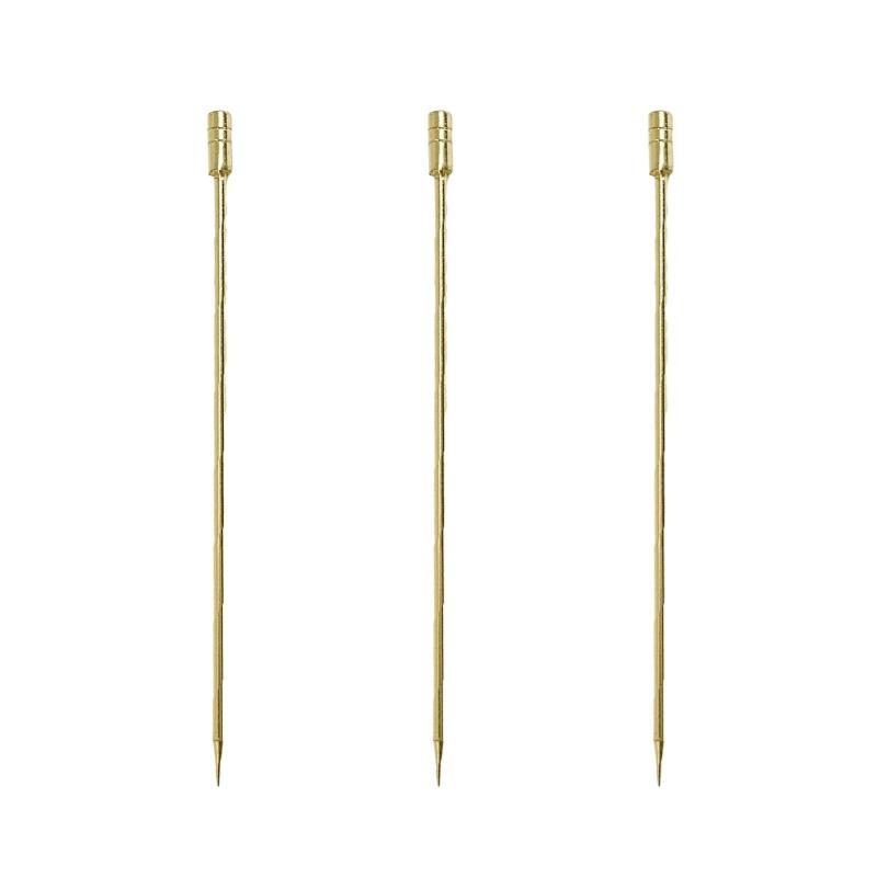 

3pcs Stainless Steel Cocktail Wine Needle Picks Stick Reusable Metal Cocktail Skewers Olives Appetizers Bar Christmas Party