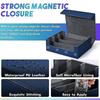 Blue Card Storage Box for Trading Cards - 1800+ Capacity PU Deck Case for Collectible Cards & Game Organizing