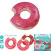 Kids Swim Ring With Thick Pvc Construction And Doughnut Pattern For Pool Fun