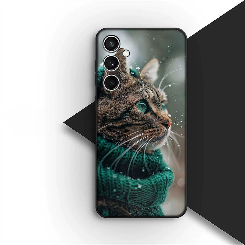 Cover for Xiaomi Redmi Note 12 11 10 A3 Pro 10A 10C 12C Note12 5G 4G Casing Phone Case Black Kitten Cat Eye Cute Anime