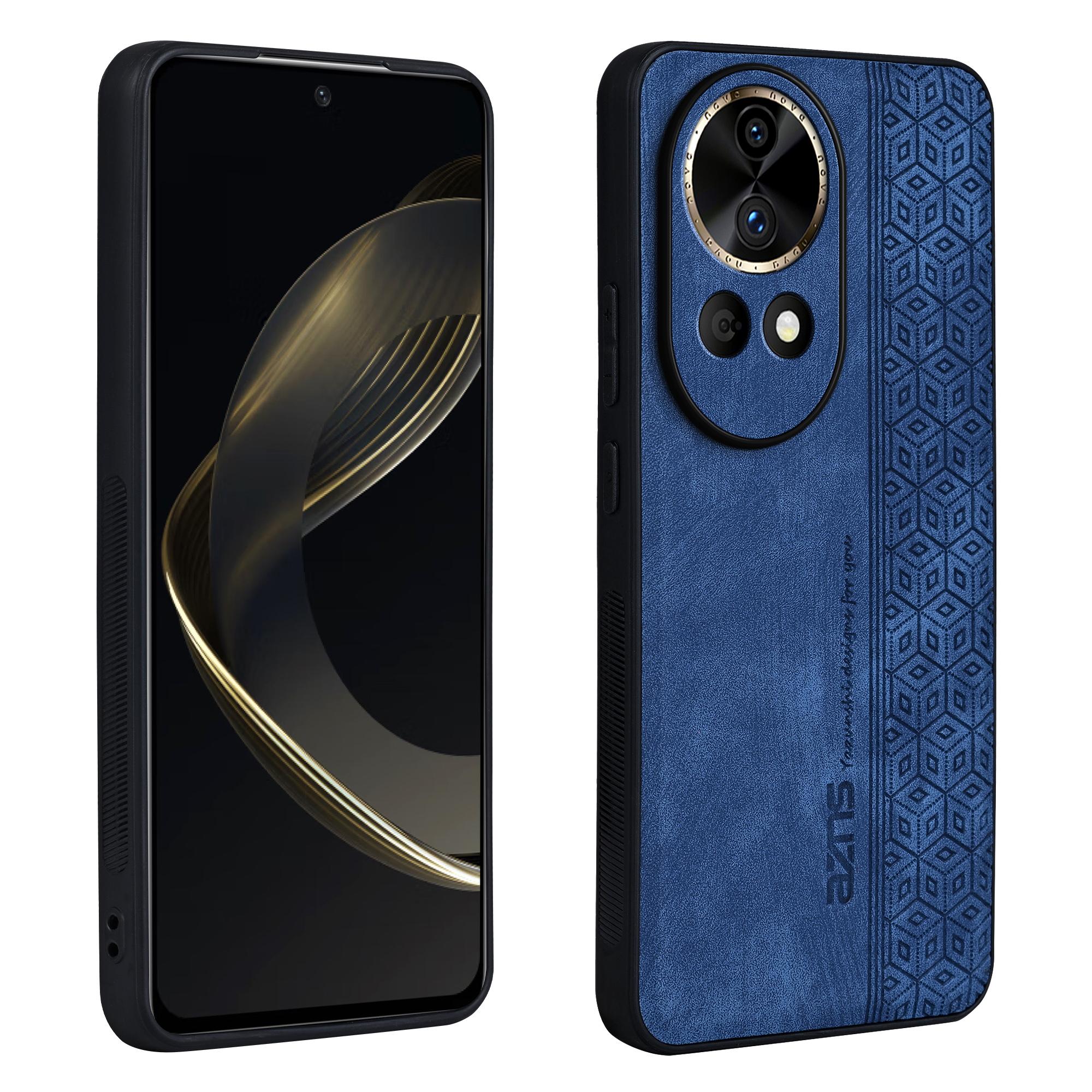 

AZNS For Huawei nova 12 Pro 5G Cell Phone Case Anti-scratch PU Leather Coated TPU Back Cover B