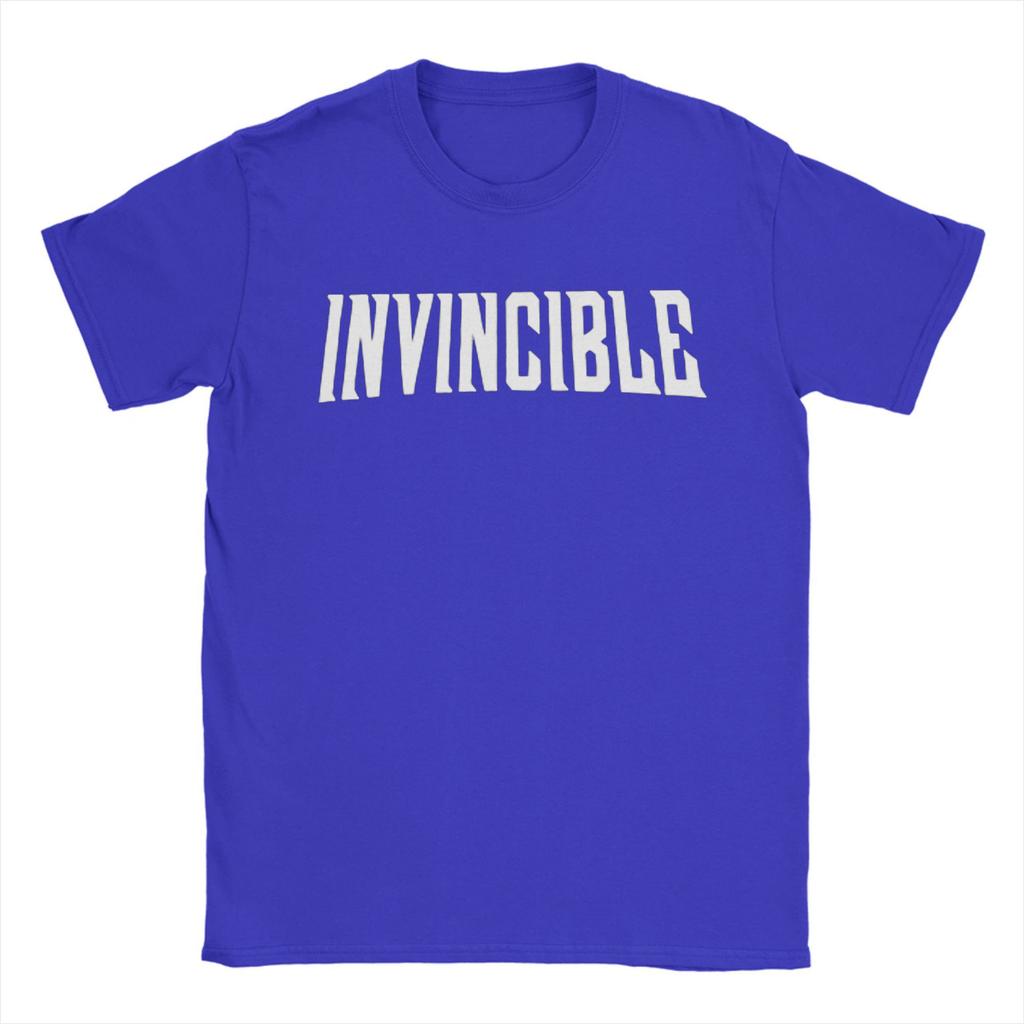 Men T-Shirt Invincible Comic Logo Unique Cotton Tee Shirt Short Sleeve  T Shirt O Neck Tops Graphic Printed